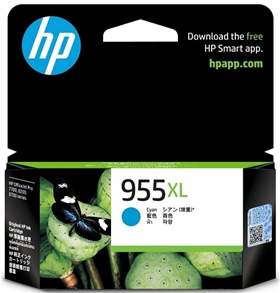 Mực in HP 955XL High Yield Cyan Original Ink Cartridge (L0S63AA)