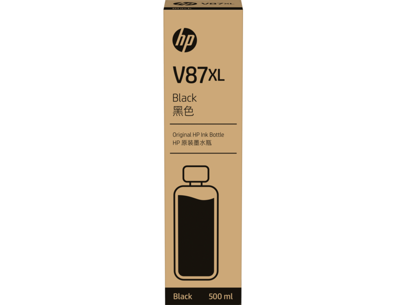 HP V87XL 500ml Black Bottled Ink Cartridge (7FN98A)