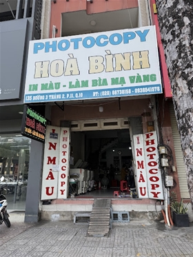 Tiệm Photocopy Hòa Bình tại 135 Đường 3 tháng 2, Phường 10, Quận 10 - Gần bạn